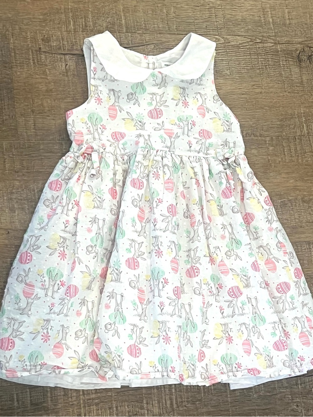 Cupcake and cashmere girls 5 Easter Bunny Print Peter Pan Collar Dress